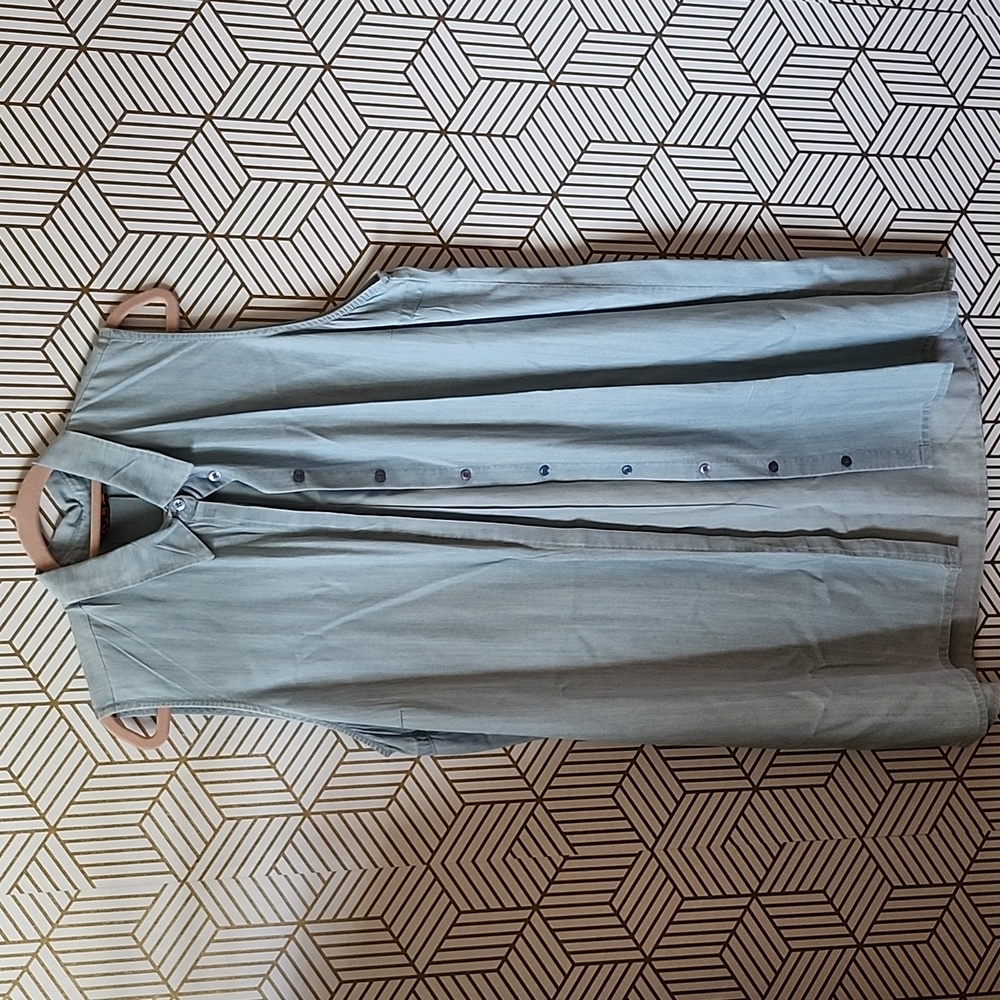 Blue Button Down Shirt for Women